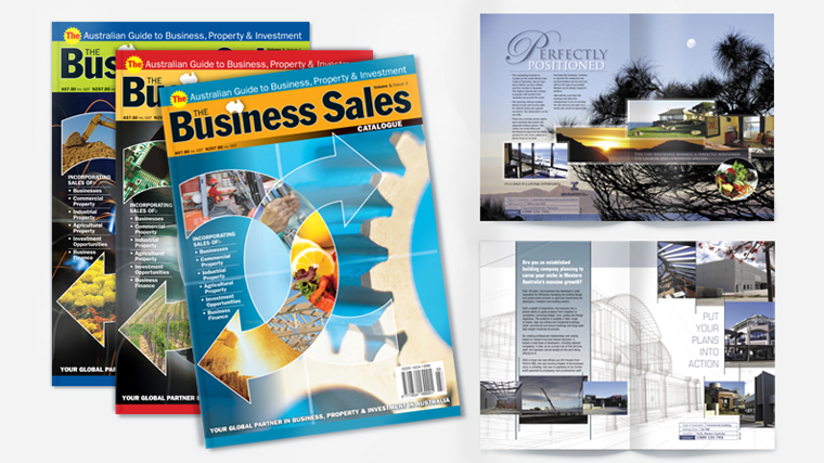 Business sales print marketing material